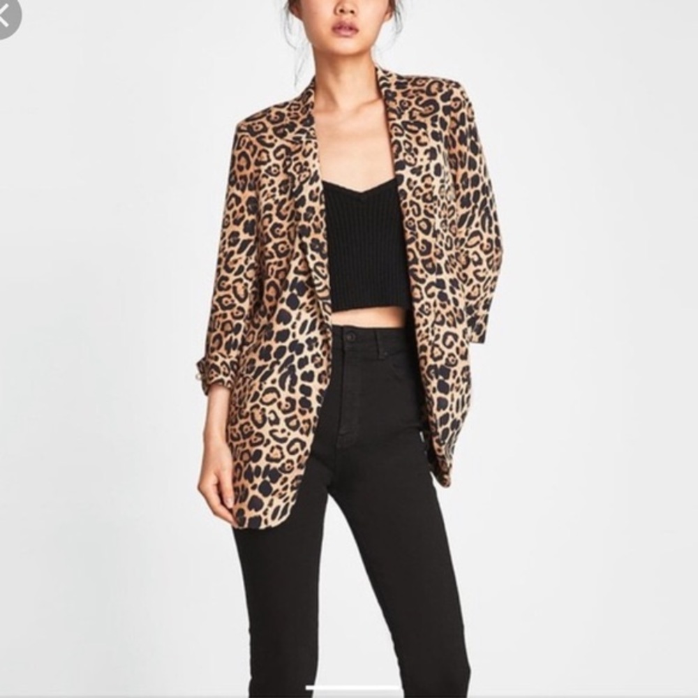 Leopard blazer Zara